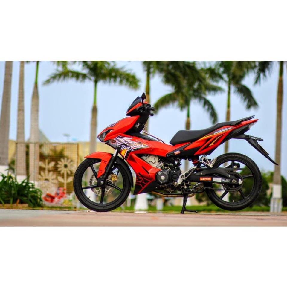 Bi Decal [Siêu Sale] TEM RỜI mẫu chữ tàu Hayabusa cho Winner X đỏ - tem 3 lớp cao cấp