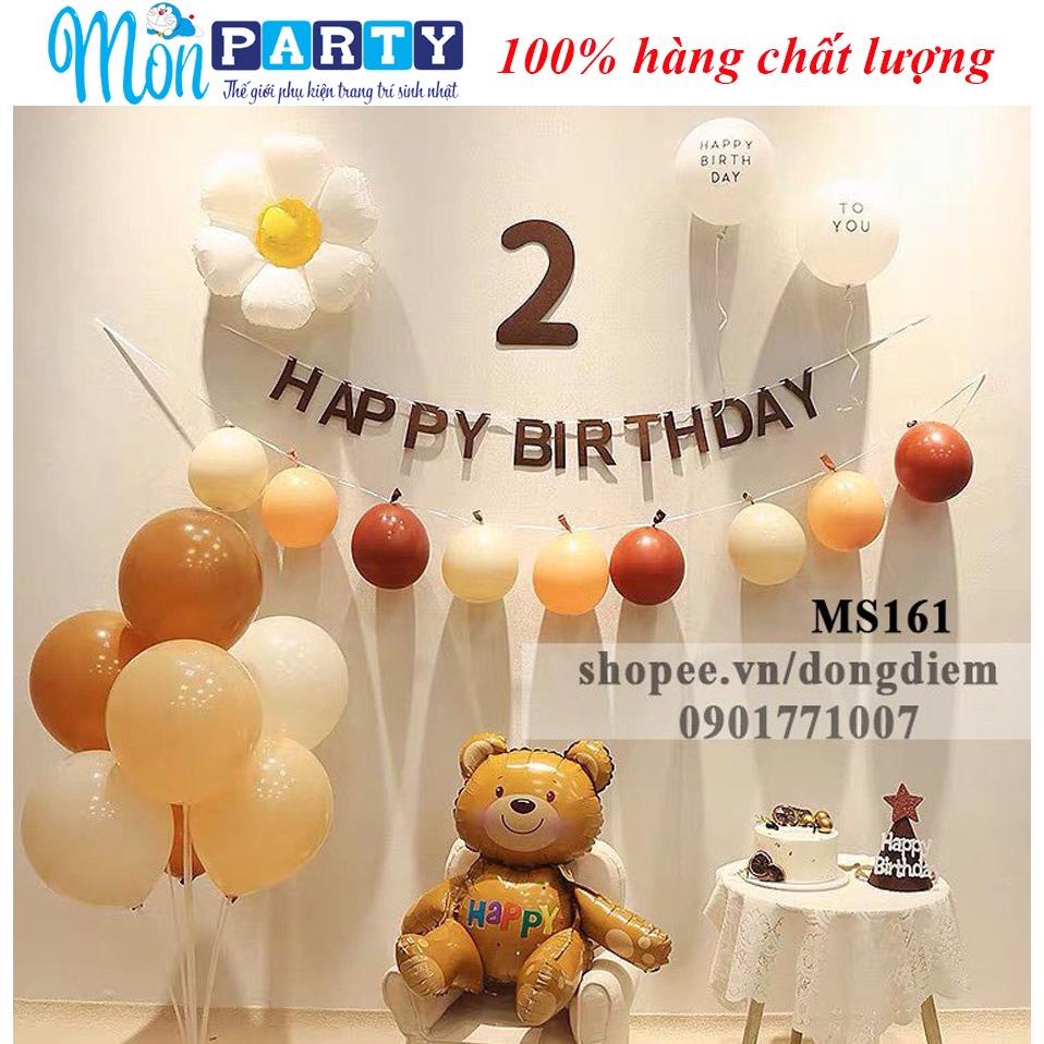 Set trang trí sinh nhật bé trai bé gái, bóng bay sinh nhật hàn quốc, trang trí thôi nôi tone màu pastel mẫu mới