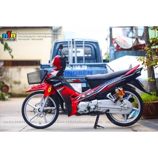  Tem Rời Dán Xe Sirius Mẫu RC Zin Đỏ Đen