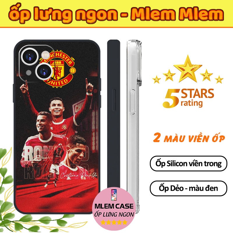 🔥 Ốp Điện Thoại In Hình RONALDO MU ManUtd Đẹp Mới Nhất iphone 6s 6 7 8 Plus X Xr Xs Max 11 12 13 14 Pro Max FOOTBALL074