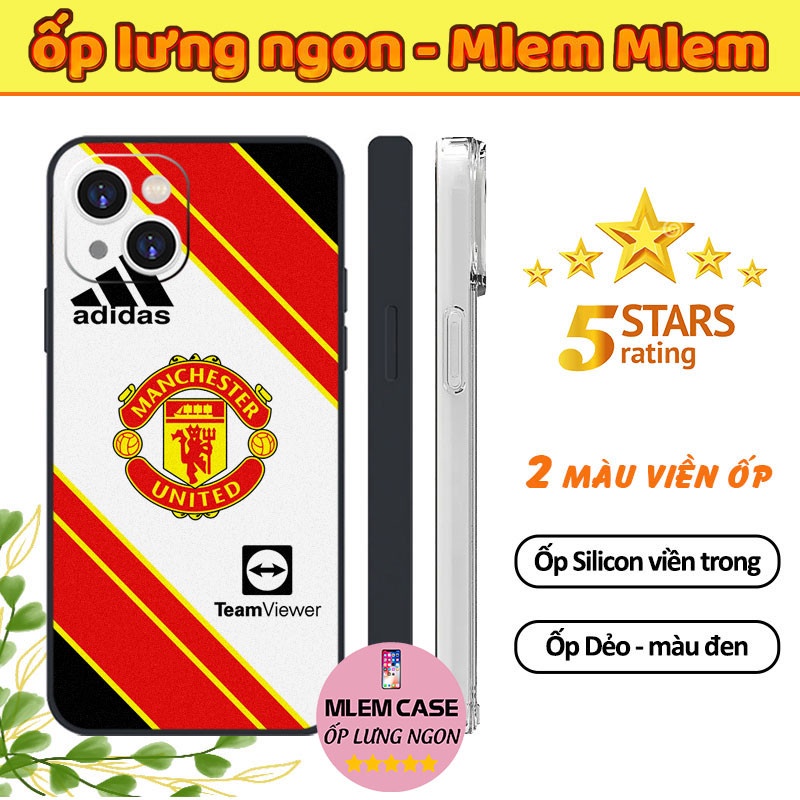 🔥 Ốp iPhone Silicon Viền Trong Logo Đội MU ManUtd Đẹp iphone 6s 6 7 8 Plus X Xr Xs Max 11 12 13 14 Pro Max FOOTBALL019
