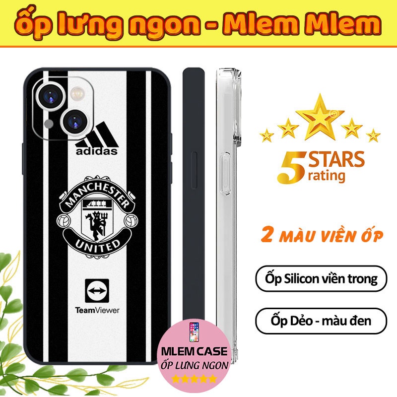 🔥 Ốp Lưng Màu Đen Logo Quỷ Đỏ MU Thiết Kế Design Đẹp iphone 6s 6 7 8 Plus X Xr Xs Max 11 12 13 14 Pro Max FOOTBALL020