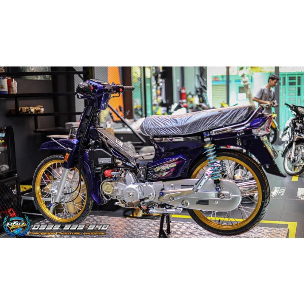 Bi Decal Tem Rời Dán Xe Dream Mẫu Zin Cánh Chim Xanh Tím