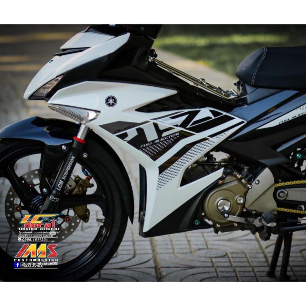 Bi Decal [Siêu Sale] TEM RỜI mẫu Y15ZR trắng đen cho Exciter 150 - tem  cao cấp