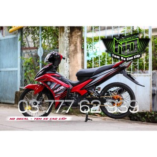  Tem rời Exciter 135 mẫu MX đỏ đen - Tem Rời -