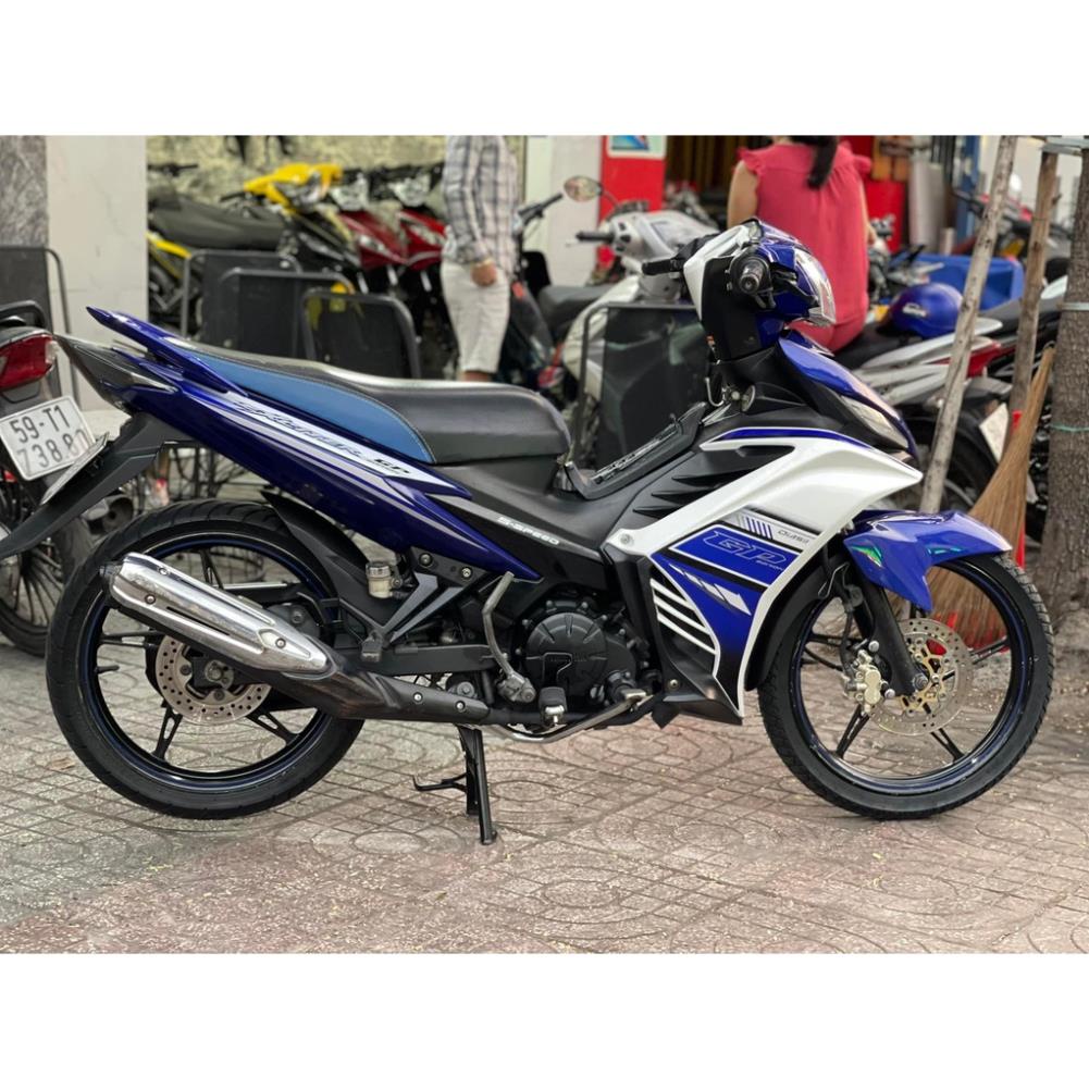 Bi Decal Tem Rời Dán Xe Exciter 135 2011 Mẫu Zin 2012 Trắng Xanh GP Chuẩn Zin