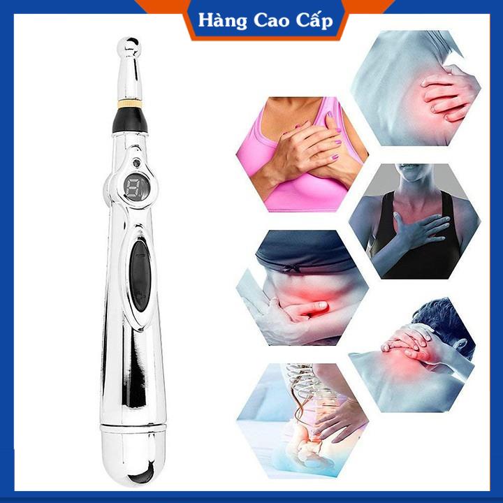 Bút châm cứu trị liệu xung điện loại 3 đầu giúp giãn gân, cứng cơ, tăng cường lưu thông khí huyết.