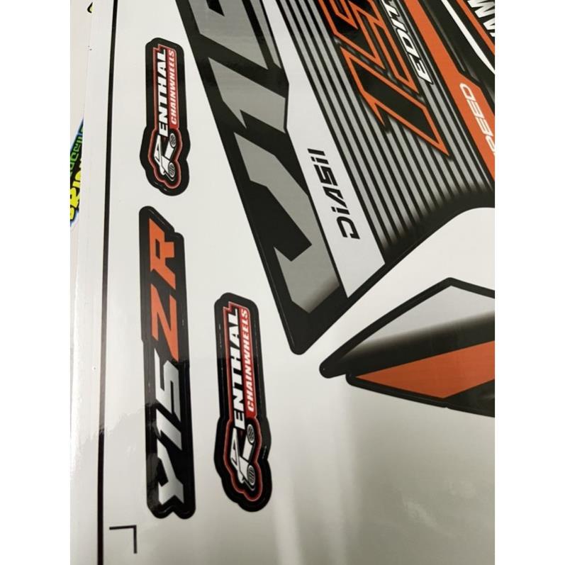 Bi Decal Tem rời Exciter 150 mẫu Y15 ZR cam đen