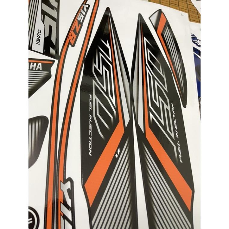 Bi Decal Tem rời Exciter 150 mẫu Y15 ZR cam đen