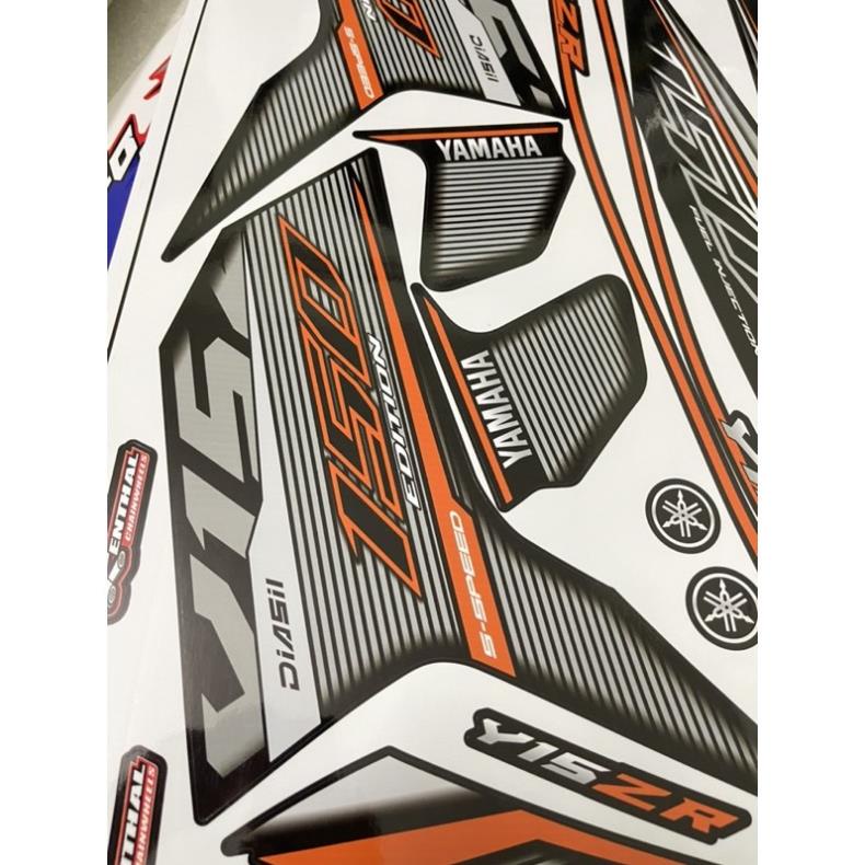 Bi Decal Tem rời Exciter 150 mẫu Y15 ZR cam đen