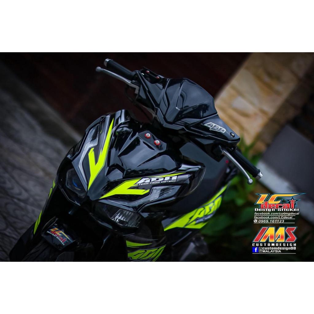 Bi Decal [Siêu Sale] Tem rời AirBlade 2023 xe đen - mẫu ADN xanh mino siêu chất