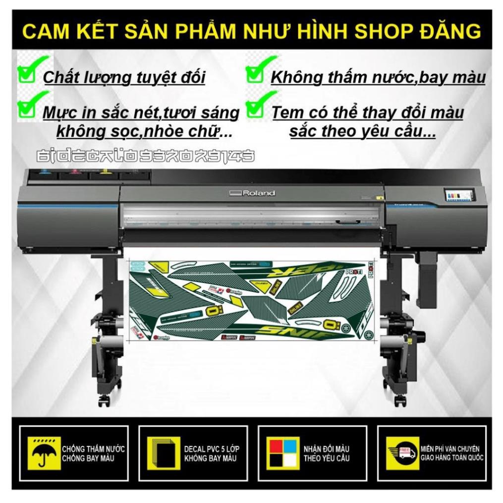 TEM RỜI EXCITER 150 SNIPERS VÀNG - BI DECAL