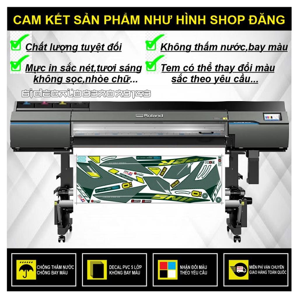 TEM RỜI EXCITER 150 SNIPERS VÀNG - BI DECAL