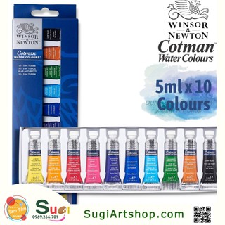 Màu nước Winsor & Newton Cotman 10 màu tuýp 5ml