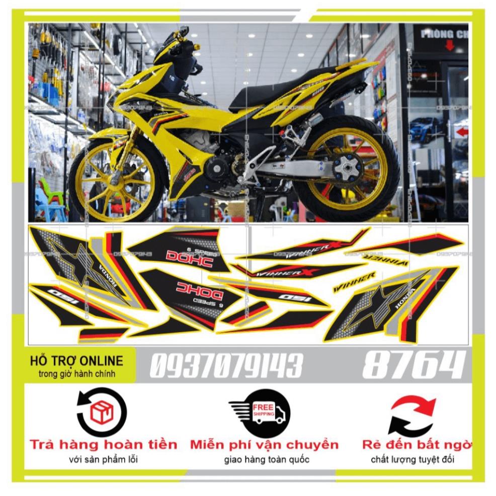 TEM RỜI WINNER X DÁN XE VÀNG 8764 - BI DECAL