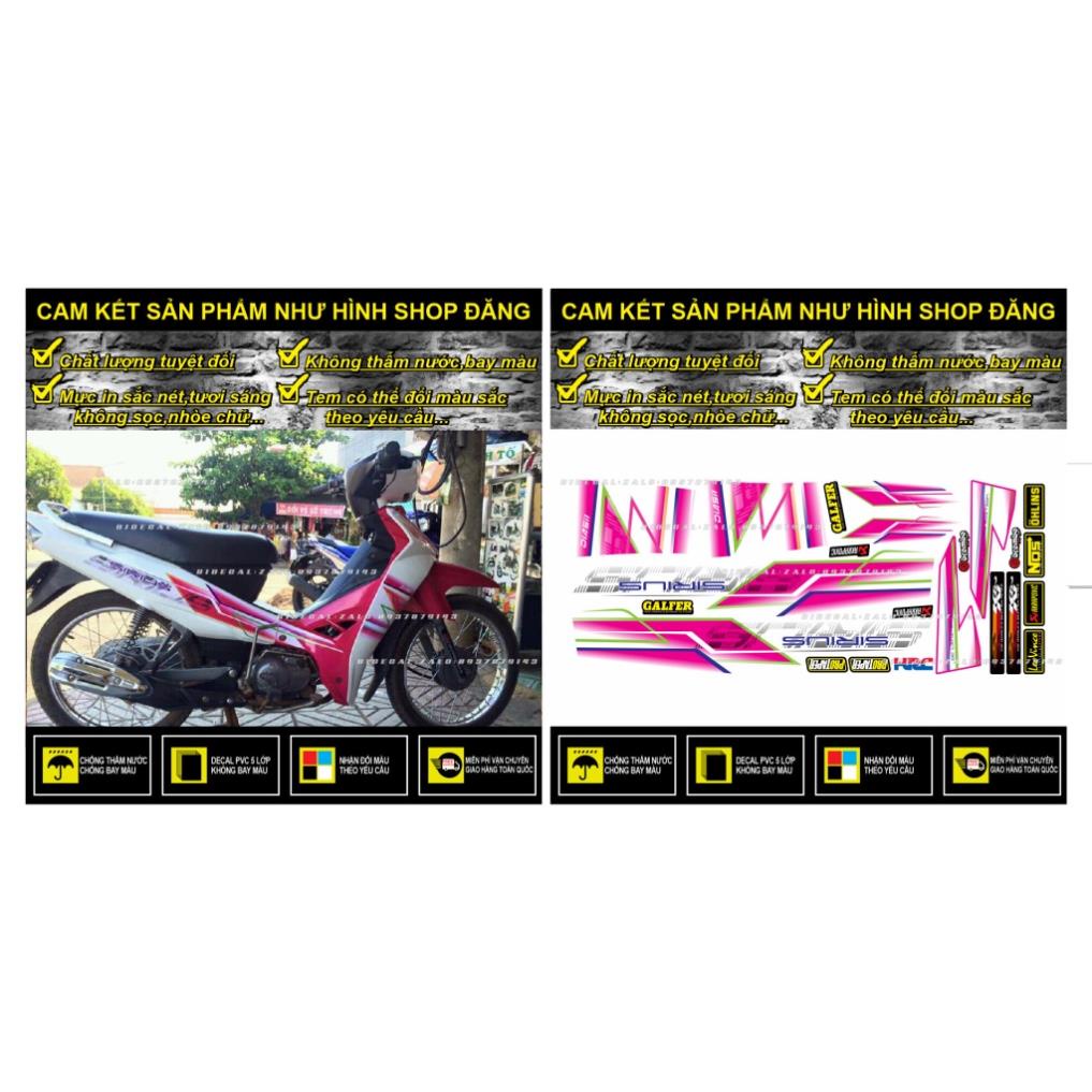 TEM RỜI SIRIUS MẪU CHỈ PHỐI TRẮNG HỒNG - BI DECAL