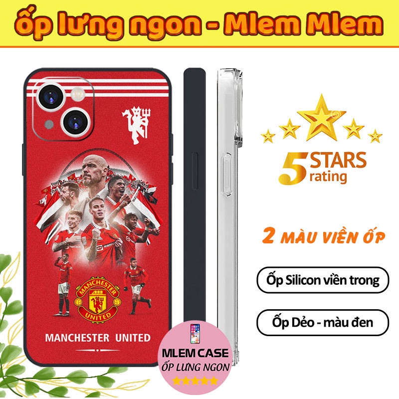 🔥 Ốp Silicon Chống Sốc Đội Bóng M.U HLV Erik Ten Hag iphone 6s 6 7 8 Plus X Xr Xs Max 11 12 13 14 Pro Max FOOTBALL110