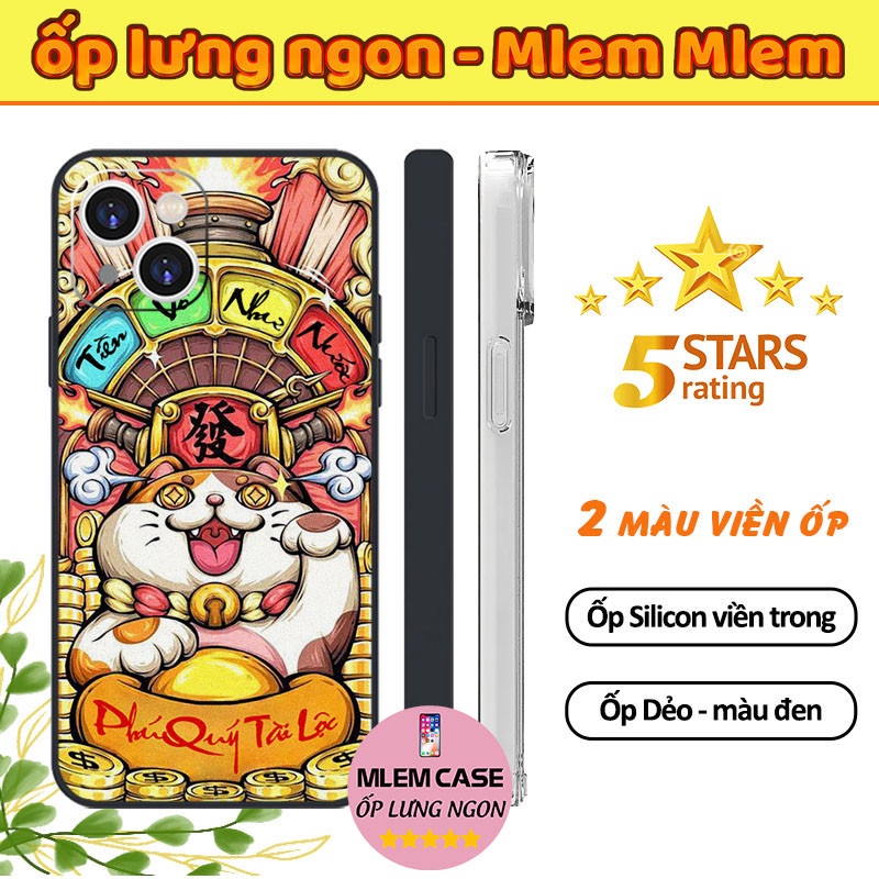 🔥 Ốp Lưng iPhone Silicon Mèo Thần Tài Phú Quý Tài Lộc iphone 6s 6 7 8 Plus X Xr Xs Max 11 12 13 14 Pro Max MEOTHANTAI025
