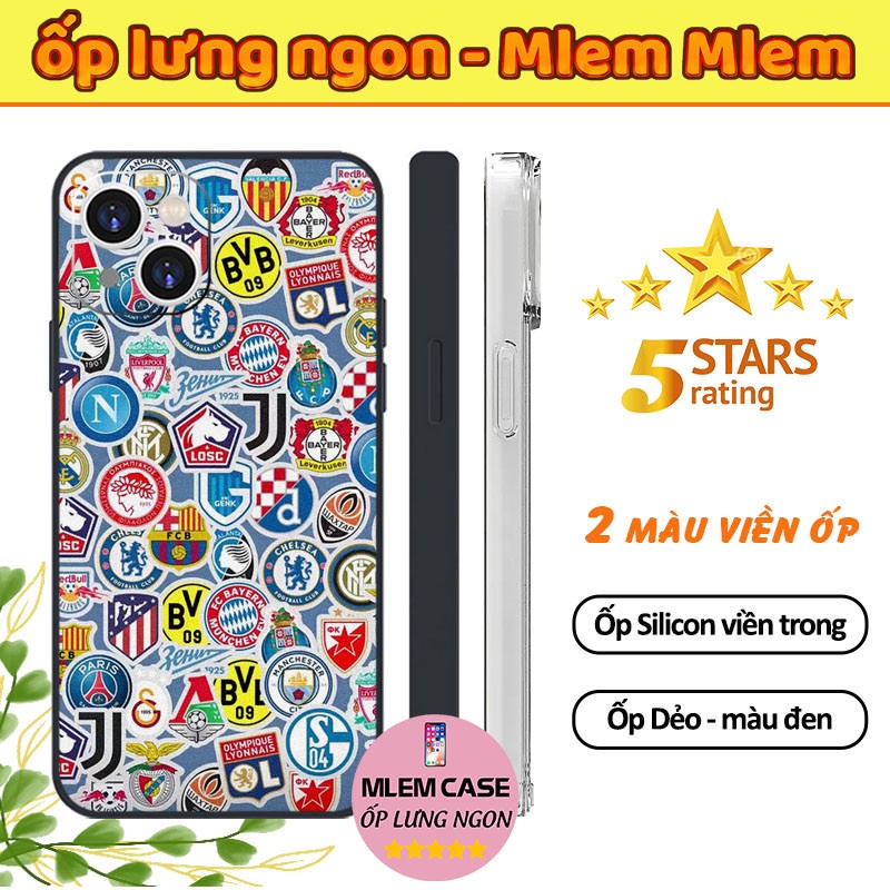 🔥 Ốp iPhone Silicon Chống Sốc Bóng Đá Logo Nhiều CLB iphone 6s 6 7 8 Plus X Xr Xs Max 11 12 13 14 Pro Max FOOTBALL137