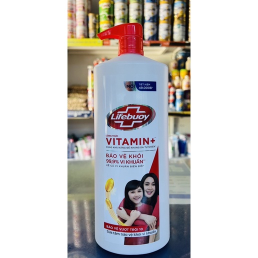 Sữa Tắm Lifebouy Đỏ Bảo Vệ Vượt Trội / Xanh Dưỡng Ẩm 1kg