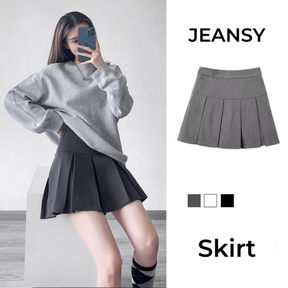 Chân Váy Chữ A Lưng Cao Xếp Ly Thời Trang Mùa Hè Hàn Quốc 3 Màu Cv002