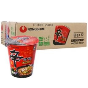 Thùng Mì cay Nongshim Shincup ly 68g x 12 ly
