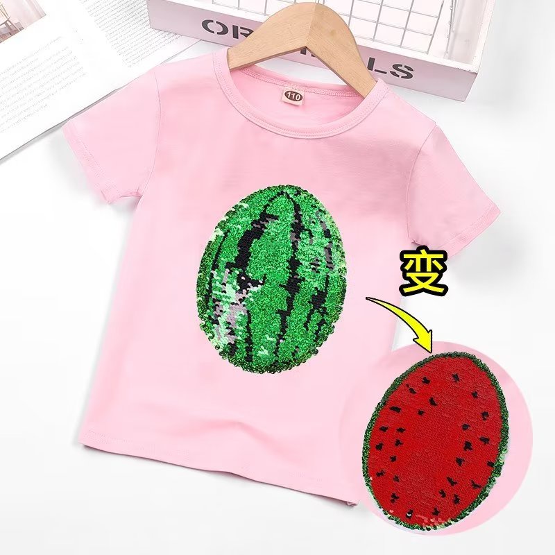 Casual Thịnh Hành【Quần Áo Trẻ Em Cổ Tròn Lười Biếng Rộng Rãi Nam Đơn Giản Harajuku】Xu Hướng Mùa HèTÁo Sơ Mi Mới Tay Áo N