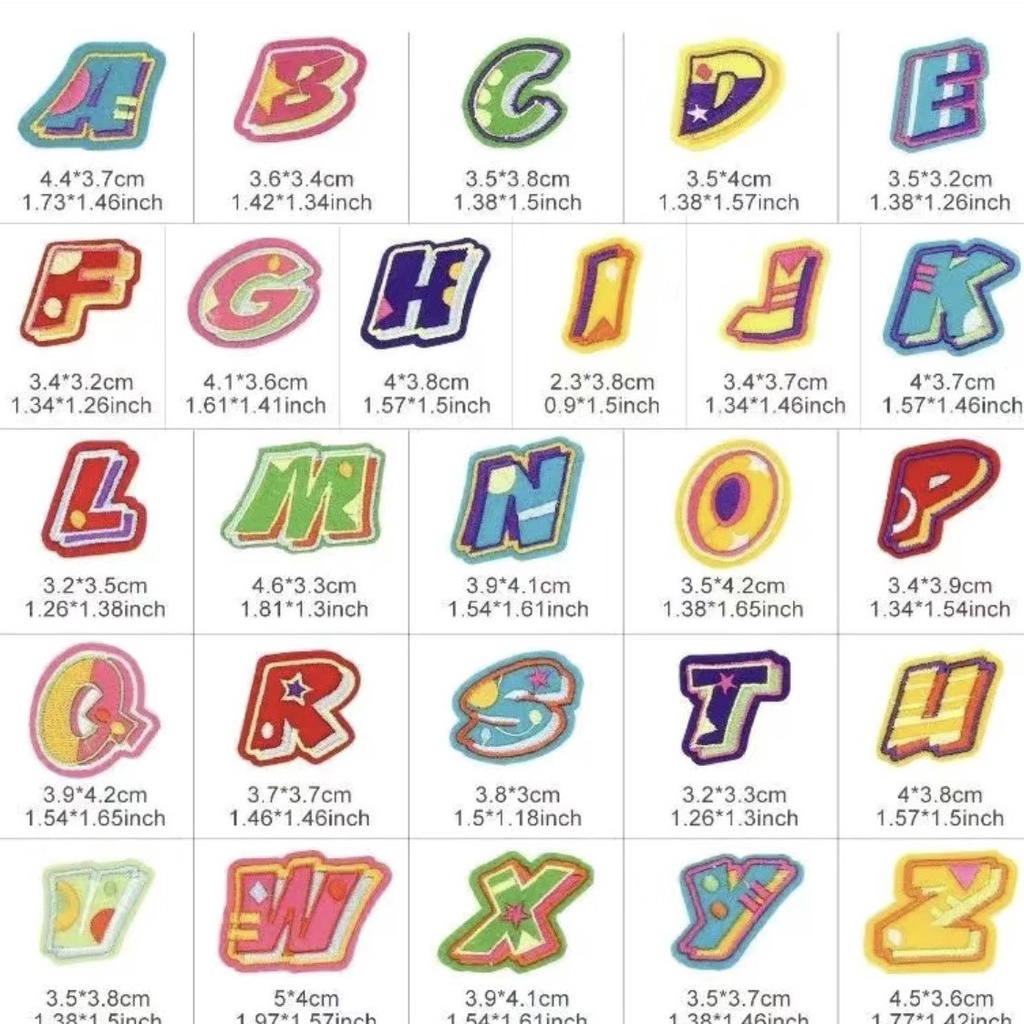 Miếng Vá 26 Chữ Cái Tự Dính Trang Trí Điện Thoại Phong Cách Cặp Đôi objec