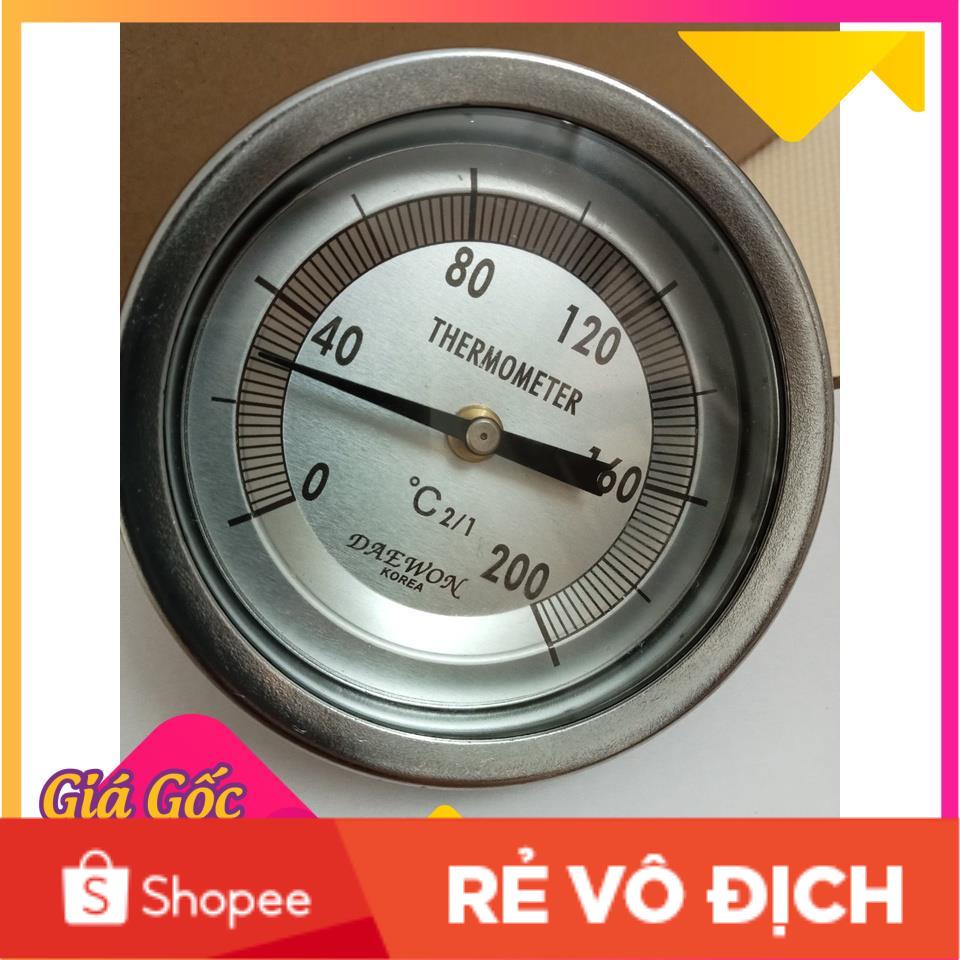 Đồng hồ đo nhiệt độ inox Daewon 200 -Đồng hồ đo nhiệt độ bằng cơ chân inox – hiệu DAEWON