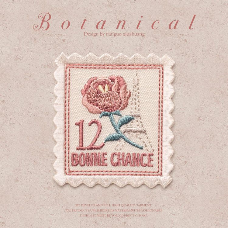 Miếng Dán Ủi Thêu Họa Tiết Hoa Lá Thời Trang Dễ Phối Đồ