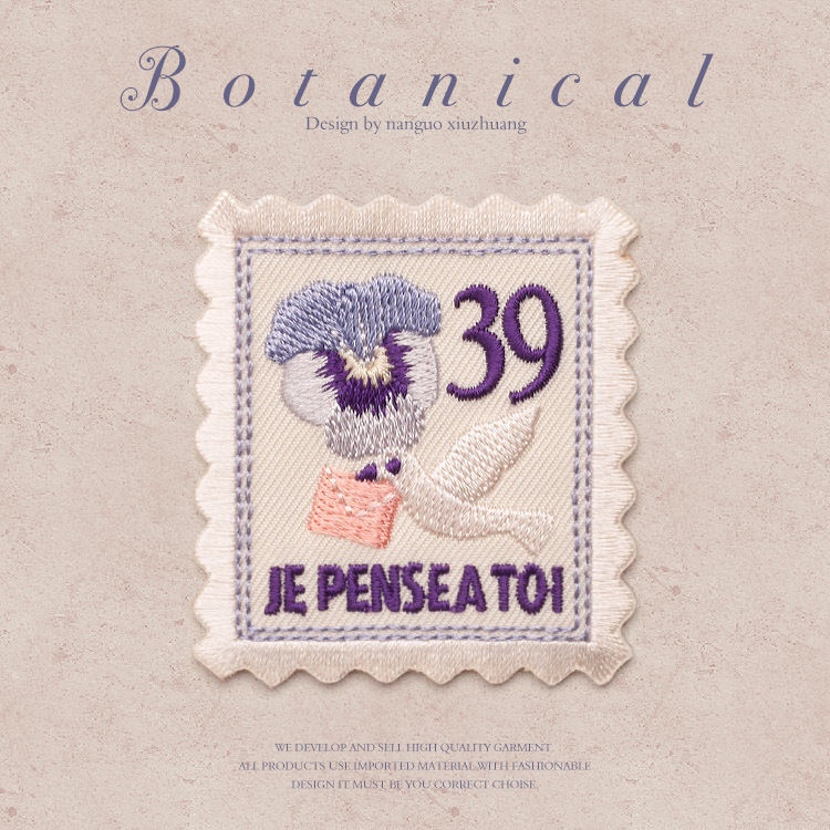 Miếng Dán Ủi Thêu Họa Tiết Hoa Lá Thời Trang Dễ Phối Đồ