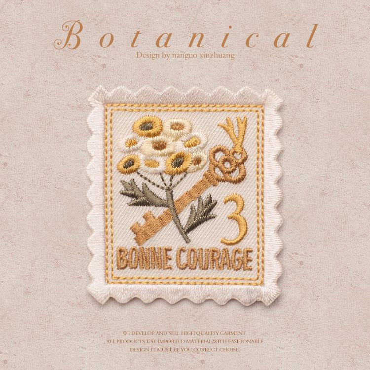 Miếng Dán Ủi Thêu Họa Tiết Hoa Lá Thời Trang Dễ Phối Đồ