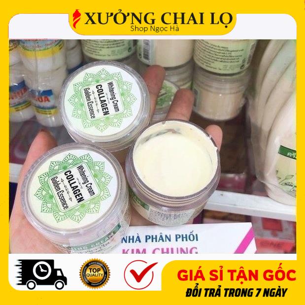 Kem Dưỡng Da ❤ Kích trắng Collagen whitening cream Golden essence 35g, nguyên liệu, công thức làm kem trộn body trắng da
