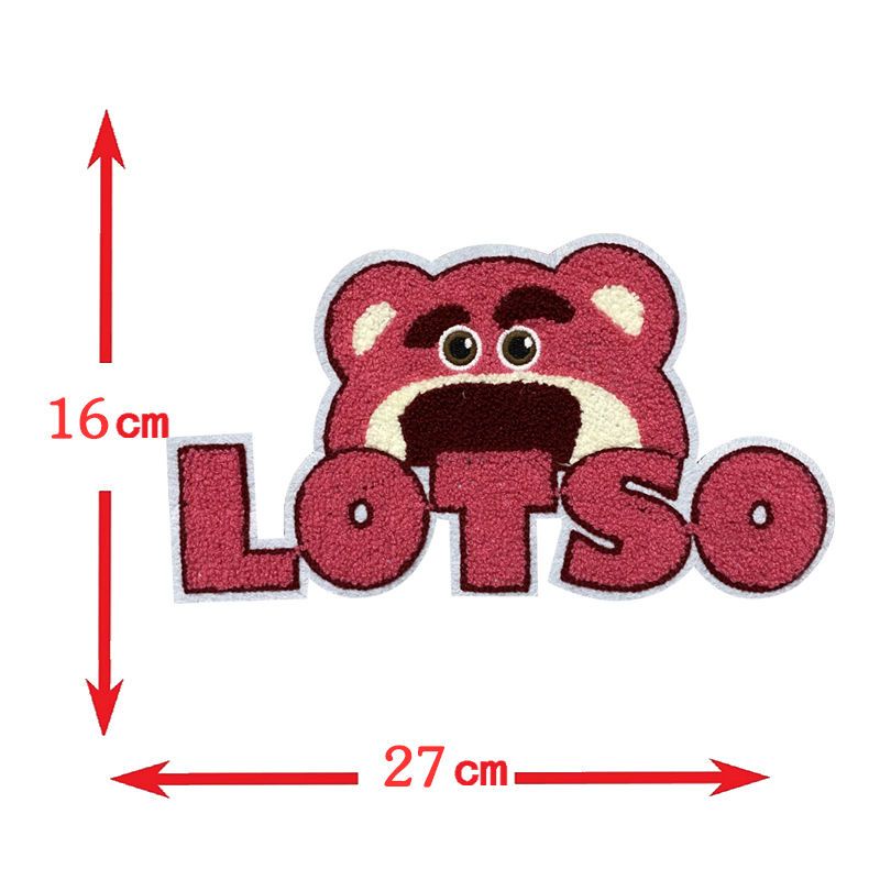 Miếng Vá Quần Áo Cỡ Lớn Thêu Họa Tiết Hoạt Hình Gấu Dâu Tây Dễ Thương