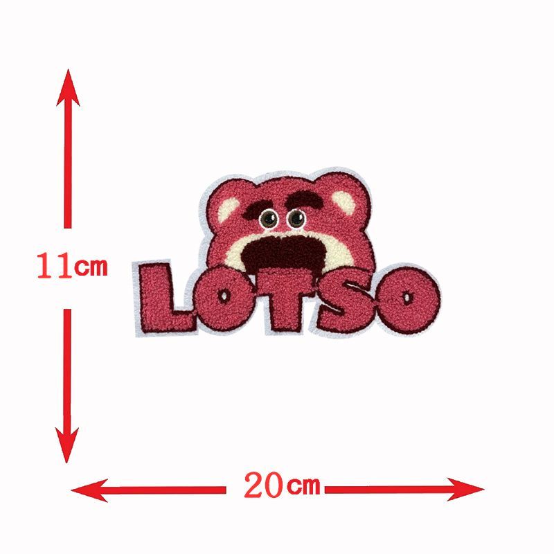 Miếng Vá Quần Áo Cỡ Lớn Thêu Họa Tiết Hoạt Hình Gấu Dâu Tây Dễ Thương