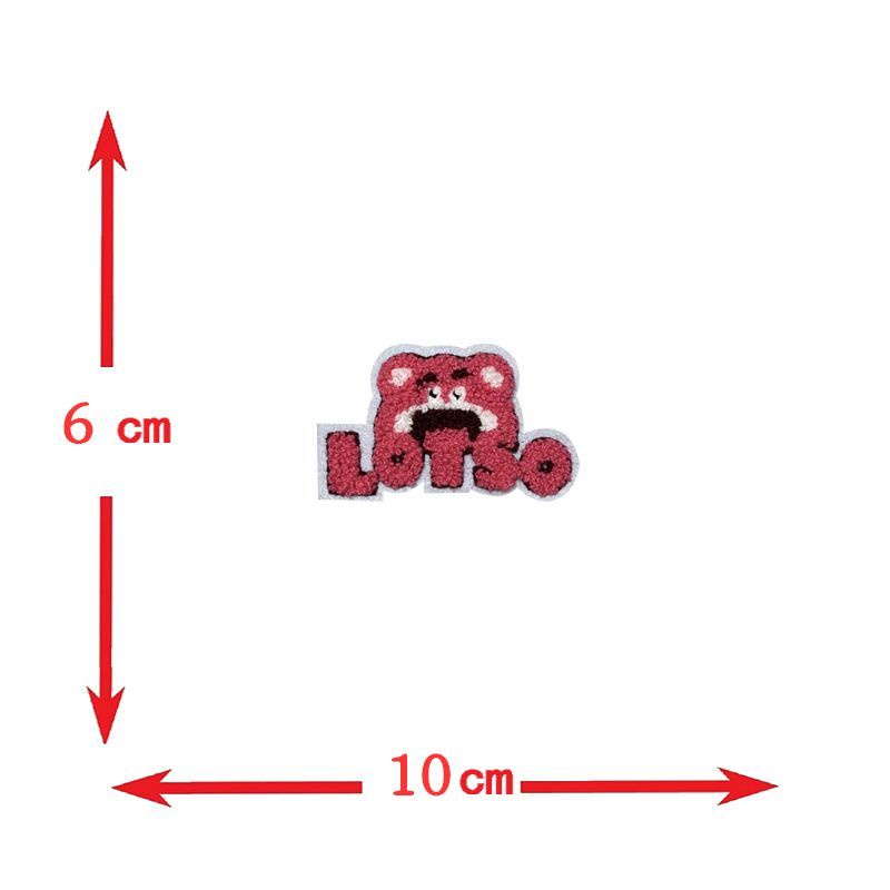 Miếng Vá Quần Áo Cỡ Lớn Thêu Họa Tiết Hoạt Hình Gấu Dâu Tây Dễ Thương