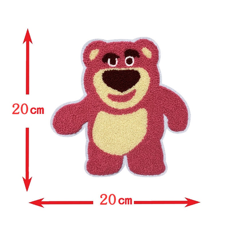 Miếng Vá Quần Áo Cỡ Lớn Thêu Họa Tiết Hoạt Hình Gấu Dâu Tây Dễ Thương