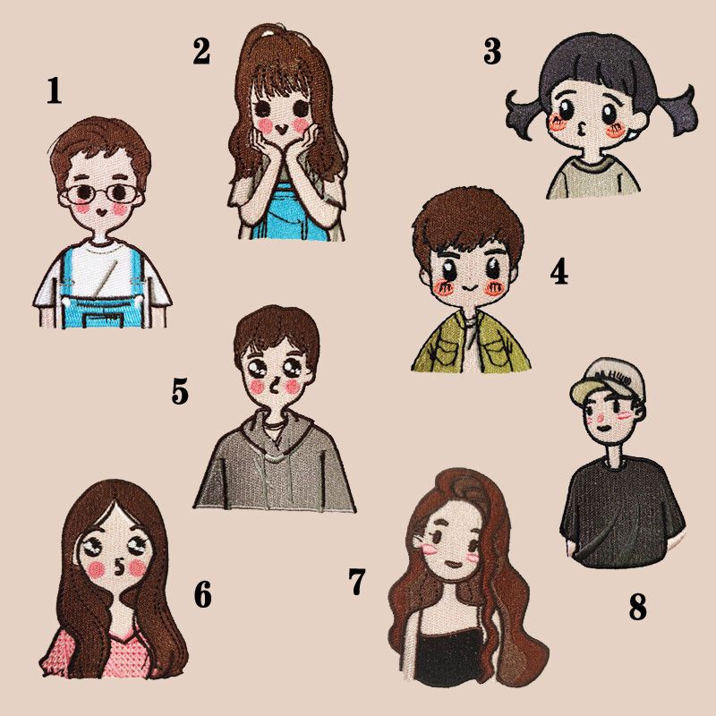 Miếng Dán Ủi Quần Áo Tự Dính Hình Nhân Vật Hoạt Hình anime Dễ Thương DIY