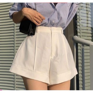 Quần sooc nữ cạp cao chất tuyết mưa, quần đùi dễ phối đồ tôn dáng qu4