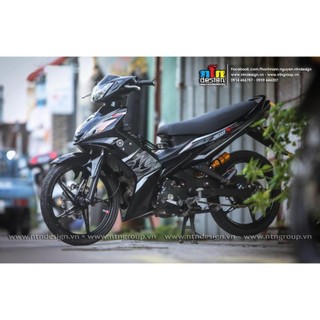 Tem rời Exciter 135 đen xám mẫu Lc hiệu ứng khói
