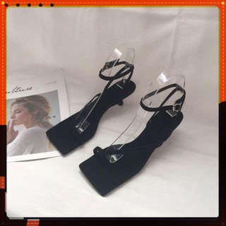 THE sHOEs NEW  Sandal gót nhọn thời thượng kiểu dáng sang chảnh S16 cao 5 phân