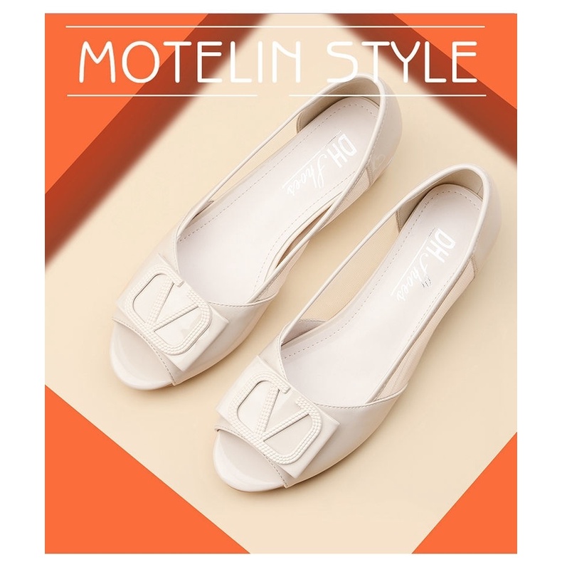 Giày Sandal Gót Vừa Mềm Dày Dặn Hở Mũi Thời Trang Mùa Hè 2022 Cho Nữ