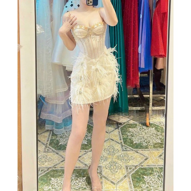 ĐẦM BODY KẾT NƠ ĐÍNH LÔNG