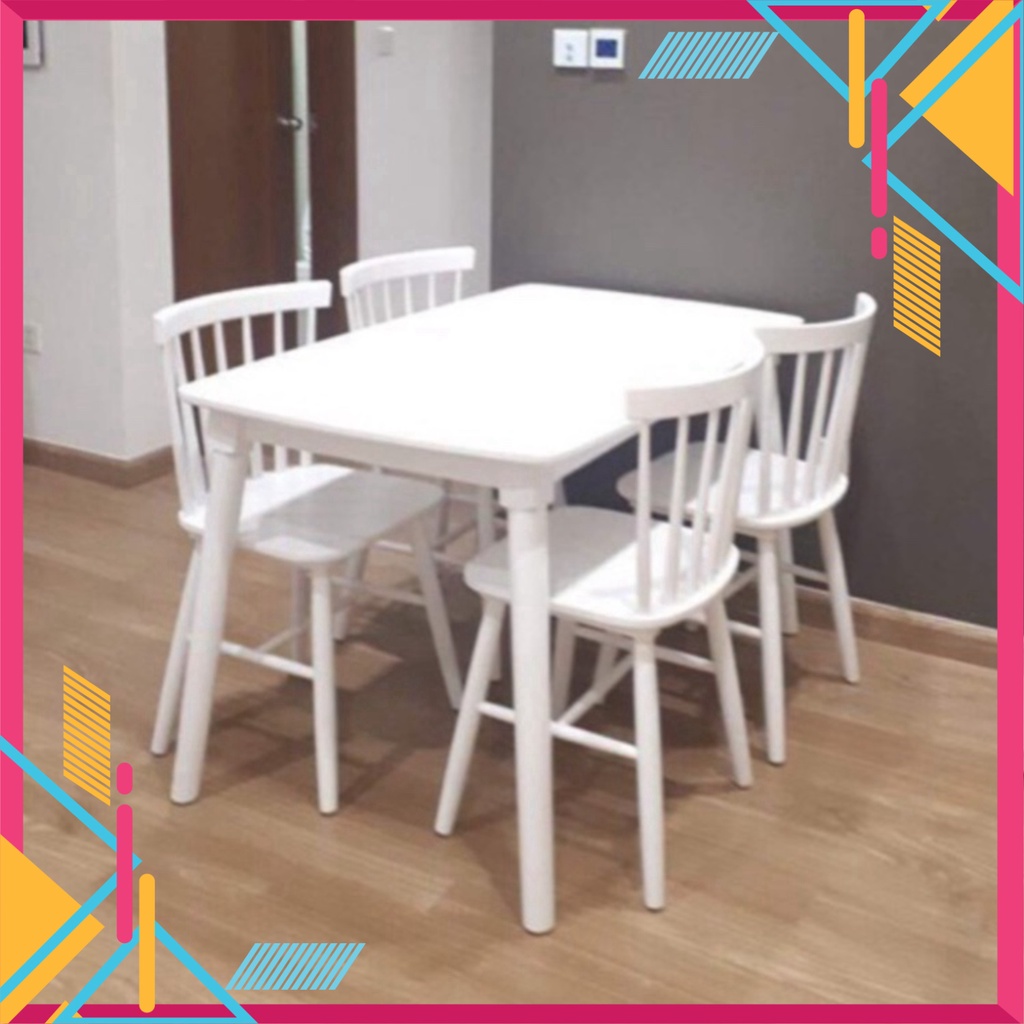 BỘ BÀN ĂN 4 GHẾ GỖ TỰ NHIÊN - HÀNG XUẤT KHẨU LOẠI 1 BẢO HÀNH CHÍNH HÃNG - Nội Thất Ngọc Mai | BigBuy360 - bigbuy360.vn