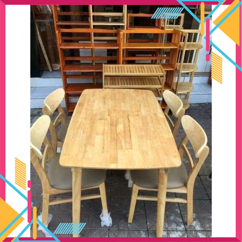 Bàn ăn 4 ghế mango gỗ tự nhiên, ghế lót niệm da chắc chắn, sang trọng hiện đại - Nội Thất Ngọc Mai | BigBuy360 - bigbuy360.vn