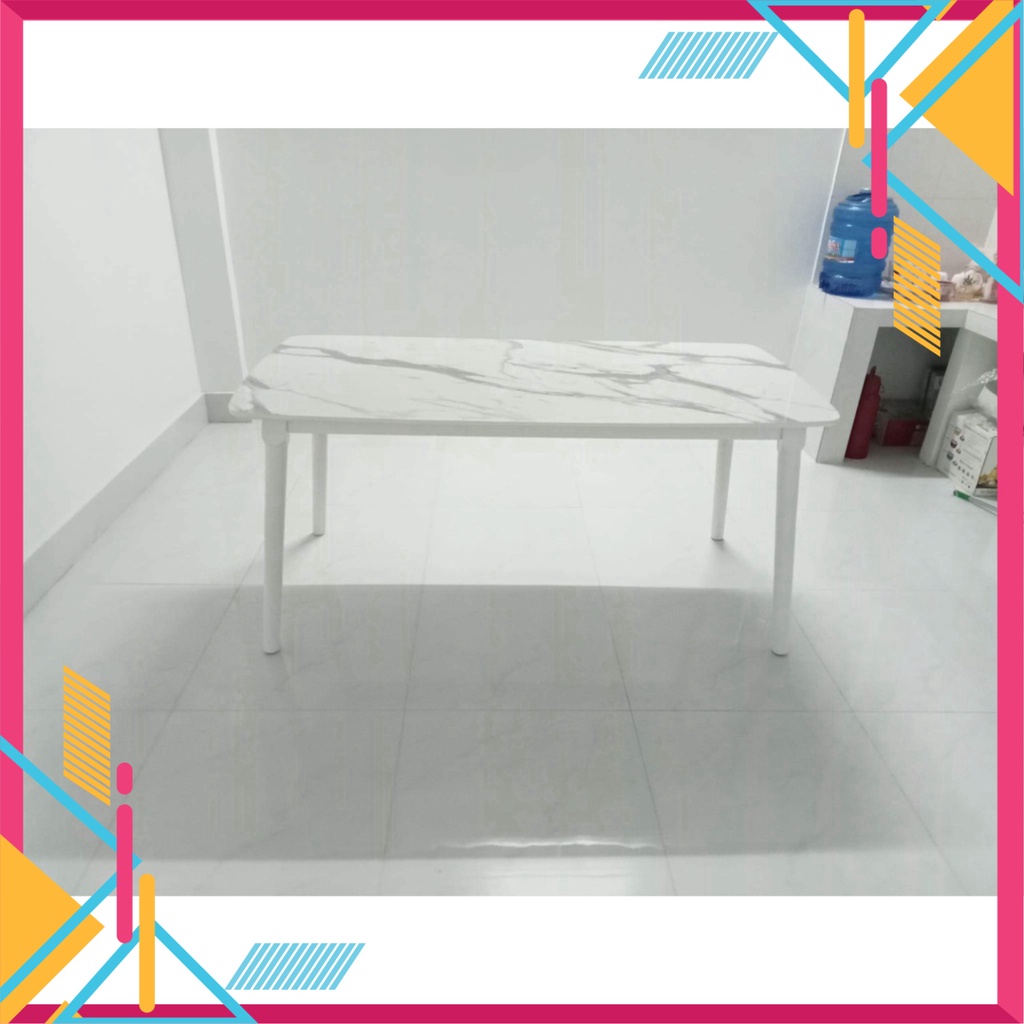 BÀN ĂN GỖ GIẢ ĐÁ TRẮNG + 6 GHẾ CABIN NỆM CHÍNH HÃNG - BẢO HÀNH 12 THÁNG - Nội Thất Ngọc Mai | BigBuy360 - bigbuy360.vn