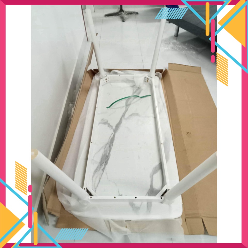 BÀN ĂN GỖ GIẢ ĐÁ TRẮNG + 6 GHẾ CABIN NỆM CHÍNH HÃNG - BẢO HÀNH 12 THÁNG - Nội Thất Ngọc Mai | BigBuy360 - bigbuy360.vn