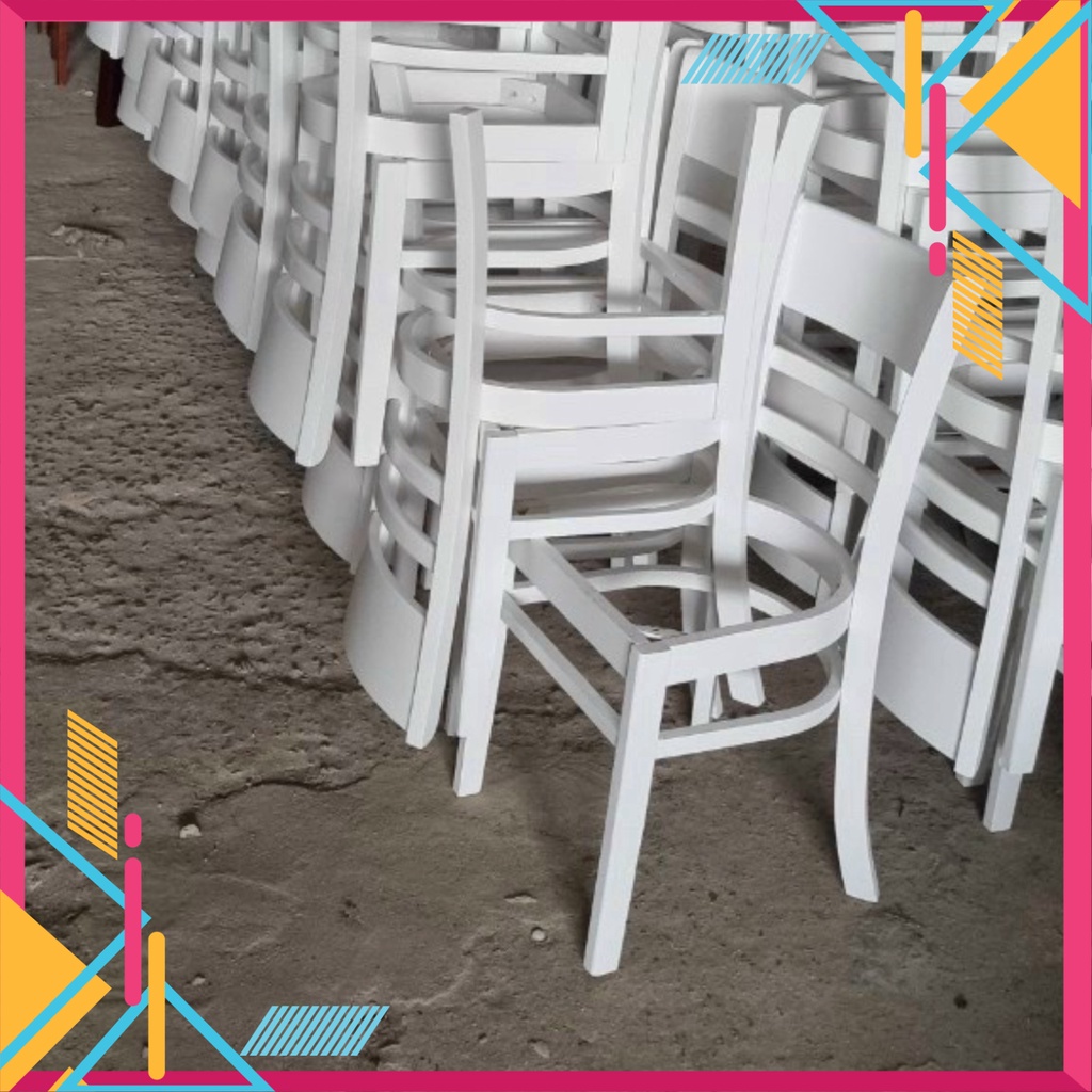 Bàn ăn 4 ghế gỗ cau su tự nhiên, bàn ăn cơm màu trắng nệm da simili - Nội Thất Ngọc Mai | BigBuy360 - bigbuy360.vn