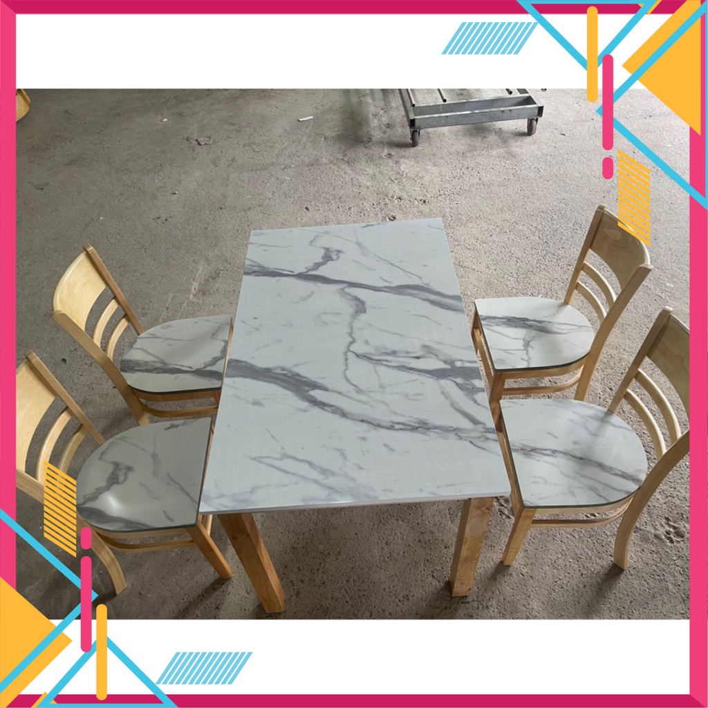 COMBO BÀN ĂN CƠM GIA ĐÌNH 4 GHẾ, BÀN ĂN 4 GHẾ MẶT GIẢ ĐÁ CAO CẤP - Nội Thất Ngọc Mai | BigBuy360 - bigbuy360.vn