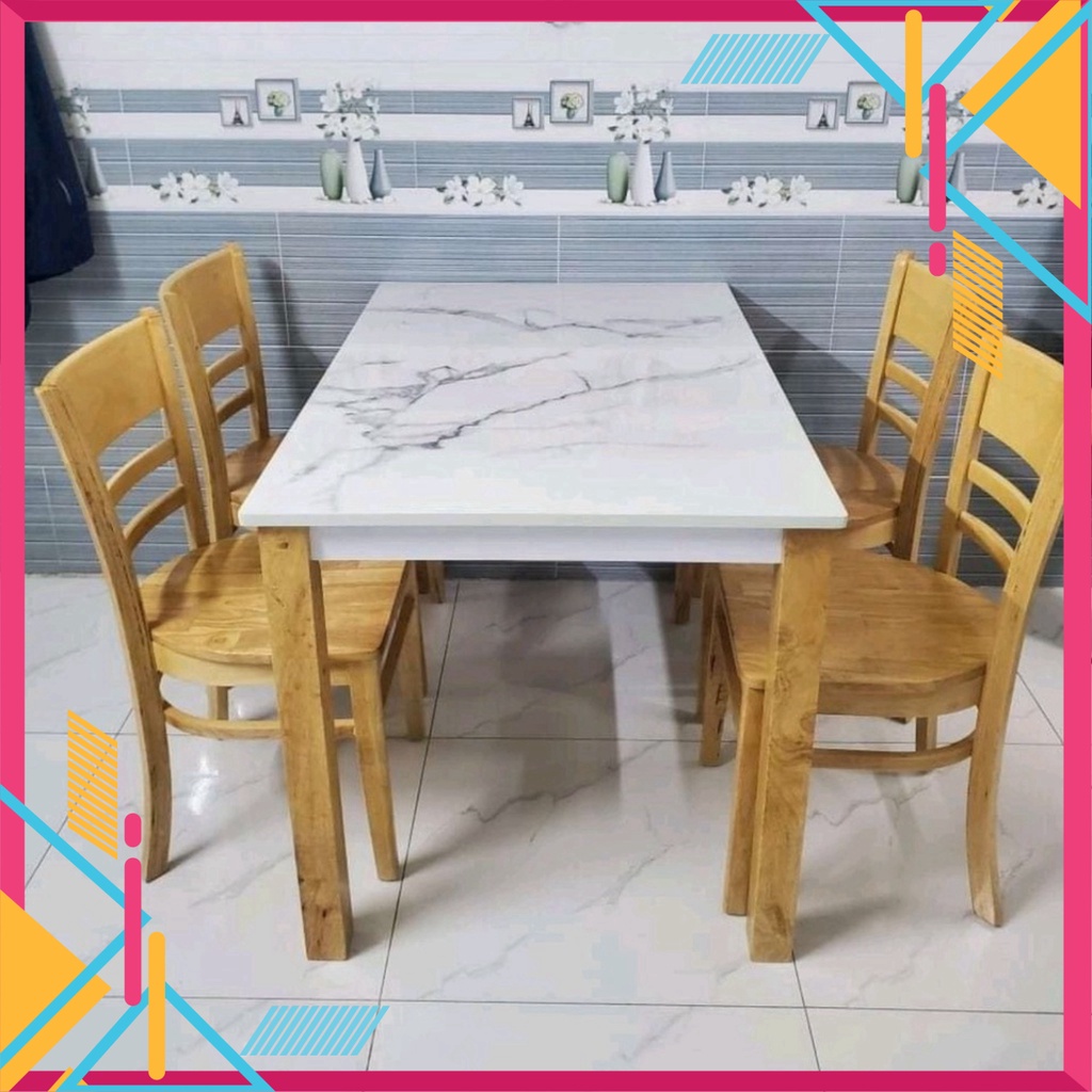 COMBO BÀN ĂN CƠM GIA ĐÌNH 4 GHẾ, BÀN ĂN 4 GHẾ MẶT GIẢ ĐÁ CAO CẤP - Nội Thất Ngọc Mai | BigBuy360 - bigbuy360.vn